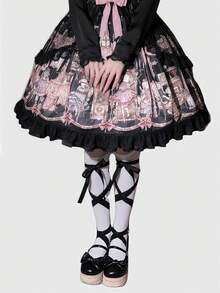ROMWE Kawaii 1 Pair Cute & Sweet White Lace Bowknot Over-The-Knee Socks, Suitable For Anime, Lolita Fashion, Dates, School, Shopping, Conventions, Etc. - White - View 2