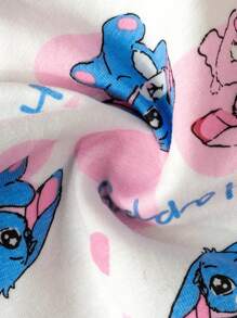 4pcs/Set Girls Cute Rabbit & Heart Print Camisole Top And Briefs Underwear Set, Soft Fabric, Suitable For Valentine's Day, Easter Fall Winter