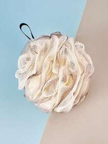 SHEIN 1/4Pcs Bath Sponge Shower Pouf, Durable Scrub Back Bathing Accessories, Small Bath Loofah - Multicolor - View 7