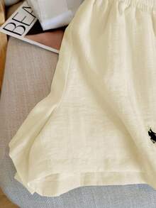 Resyla 复古休闲宽松两件套，时尚百搭 - 杏色 - 查看 3