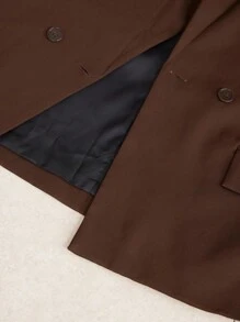 Aveloria Modichic Autumn/Winter New European And American Style High-End Shoulder Pad Tie Waist Loose Commuter Blazer For Women Fall Cloth For Women - Coffee Brown - View 7