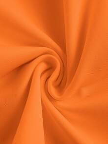 Slaydiva Casual Basic Zip Collar V-Neck Long Sleeve Tight Fit Stretchy Jacket Top For Women, Autumn/Winter,Fall - Orange - View 4