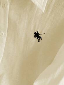 Resyla 复古休闲宽松两件套，时尚百搭 - 杏色 - 查看 4