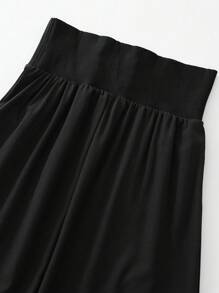 Franclia Women's Black Elastic Waist Vintage Palace Style Elegant Maxi Skirt Fall Cloth For Women - Black - View 4