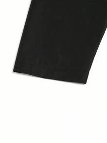 EMERY ROSE Women's Loose Minimalist Contrast Color Cinched Waist Casual Jacket Fall Winter Cloth For Women Autumn - Black - View 9