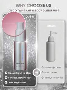 SHEGLAM HAIR Bruma de purpurina para el cabello y el Body con efecto disco twist - Aurora de medianoche Graduación Cumpleaños Día festivo Summer Caer Autumn Y2K Elegante Moda Mujer Constituir Cosmético Fiesta Playa Viajar Cámping Al aire libre Escuela Campus Festivales Decoración Regalo Presente Rosa Chica Mejor Color Encanto Onda rosa Navidad Año Nuevo Día de Acción de Gracias Día de San Valentín