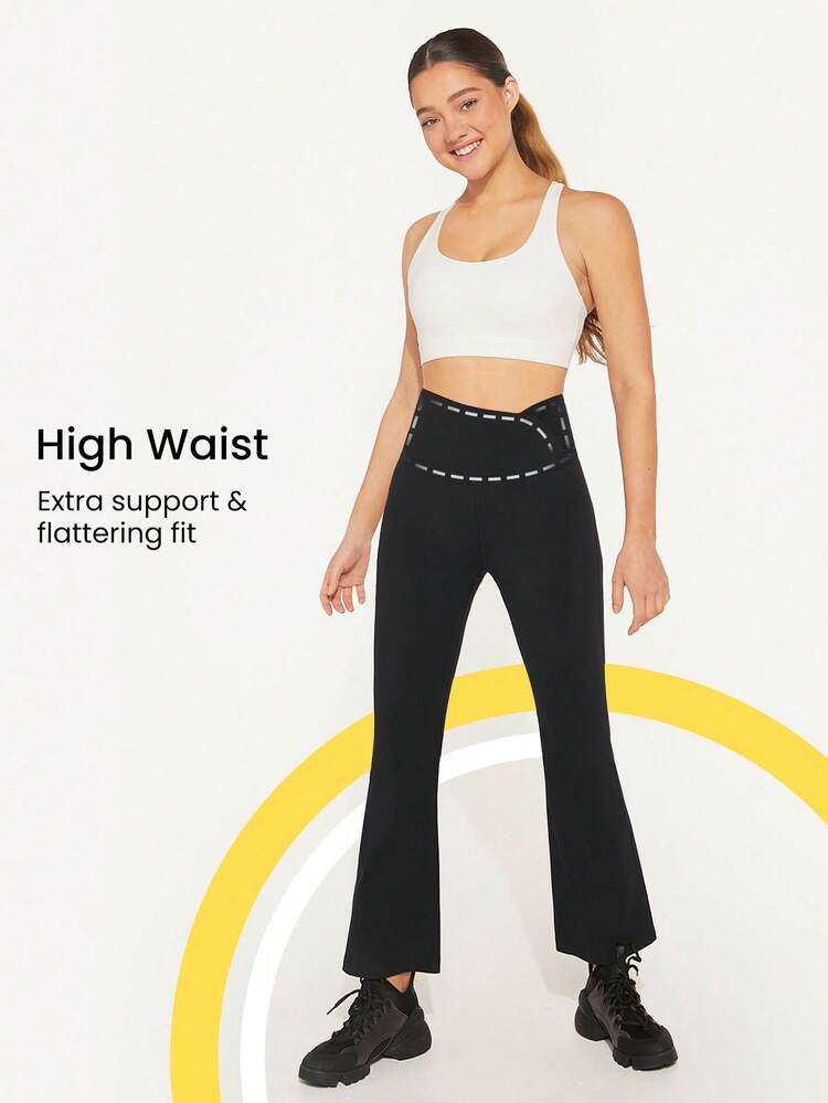 GLOWMODE Leggings De Campana Featherfit™ De Largo Hasta El Tobillo De 27" - Negro - Añade 3