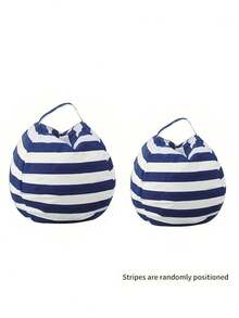 1 paquete Bolsa de almacenamiento de juguetes de peluche a rayas, funda de silla de gran capacidad con diseño de asa, material de poliéster de alta calidad, organizador de edredón con cremallera multifuncional, bolsa de almacenamiento de juguetes de peluche, bolsa de sofá a rayas, bolsa de viaje con cremallera y gran capacidad para edredones, bolsa de almacenamiento multifuncional de lona para juguetes, edredones y artículos de viaje esenciales, caja de almacenamiento para el hogar - Multicolor - Ver 14
