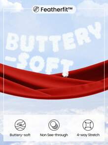 GLOWMODE FeatherFit™ Powerhouse Rundhals-Racerback-Halter Thong Bodysuit Low Impact Yoga täglich im Sommer - Fiery Red - Übersicht 6