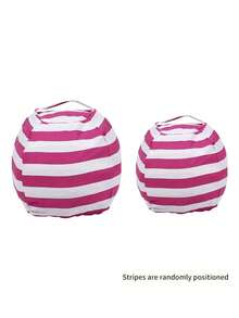 1 paquete Bolsa de almacenamiento de juguetes de peluche a rayas, funda de silla de gran capacidad con diseño de asa, material de poliéster de alta calidad, organizador de edredón con cremallera multifuncional, bolsa de almacenamiento de juguetes de peluche, bolsa de sofá a rayas, bolsa de viaje con cremallera y gran capacidad para edredones, bolsa de almacenamiento multifuncional de lona para juguetes, edredones y artículos de viaje esenciales, caja de almacenamiento para el hogar - Multicolor - Ver 12