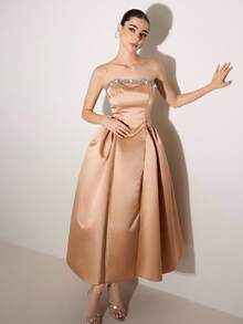 Poshira Formal Ballroom Dress For Women (Heavily Embellished)