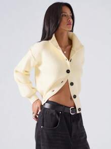 LYSMO 2025 New Style Fall Women Clothes Women's Solid Color Minimalist Casual Cardigan Autumn/Winter , Back To Schools Women,