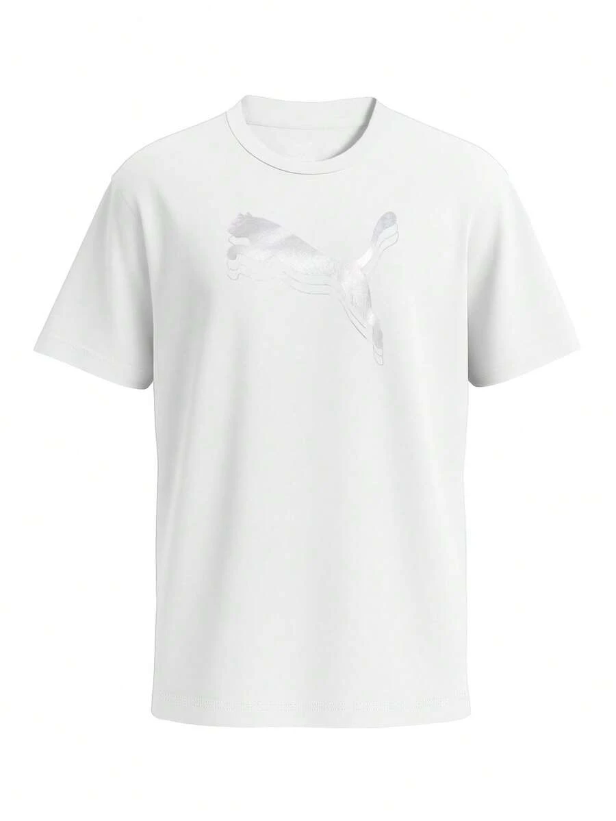 Puma Essentials Metallic Youth T-shirt White - Branco - Ver 1