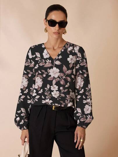 Glamance Constanza Baglietto Camisa de mujer de manga larga informal, adecuada para el uso en la oficina en otoño