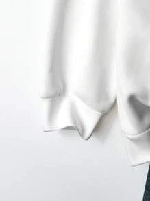 EMERY ROSE Bluza damska w dużym rozmiarze, z nadrukiem roślinnym, z okrągłym dekoltem i długim rękawem, jesienna