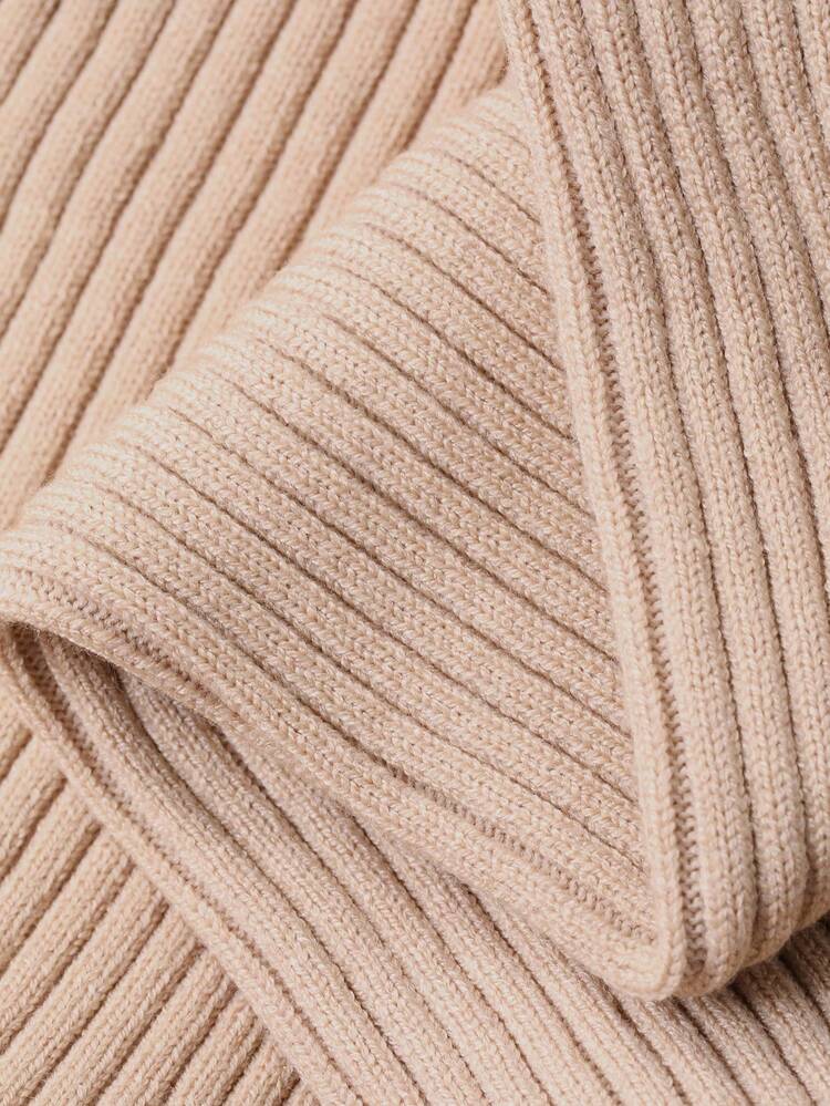 Women's Patchwork Stand Collar Mid-Length Dress, Autumn Sweater Dress