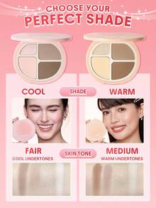 SHEGLAM Hypersculpt Highlight & Contour Palette-Cool, Multi-Use Matte Palette For Illuminating Highlighter, Blush, Contour, Eyeshadow, And Sculpting Powder Brand Beauty Makeup Face Paint Cosmetic For Women Girls Perfect For Fall Winter Ideal For Y2K Fancy Fashion Suitable For Birthday Christmas Present Party Ready Best Color