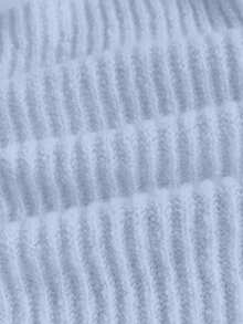 EURMUSE Áo khoác cardigan hở vai hở trước Y2K Grunge không có áo ống - Màu xanh nhạt - Xem 10