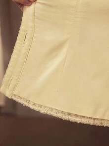 MOTF PREMIUM TWEED BUTTON UP JACKET - Yellow - View 8