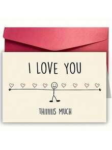 1 Set/4 Sets/6 Sets Sweetest Greeting Card With Envelope - Romantic Anniversary  Birthday Card For Him Or Her  Perfect Gift For Girlfriend, Boyfriend, Wife, Husband - Multicolor - View 1