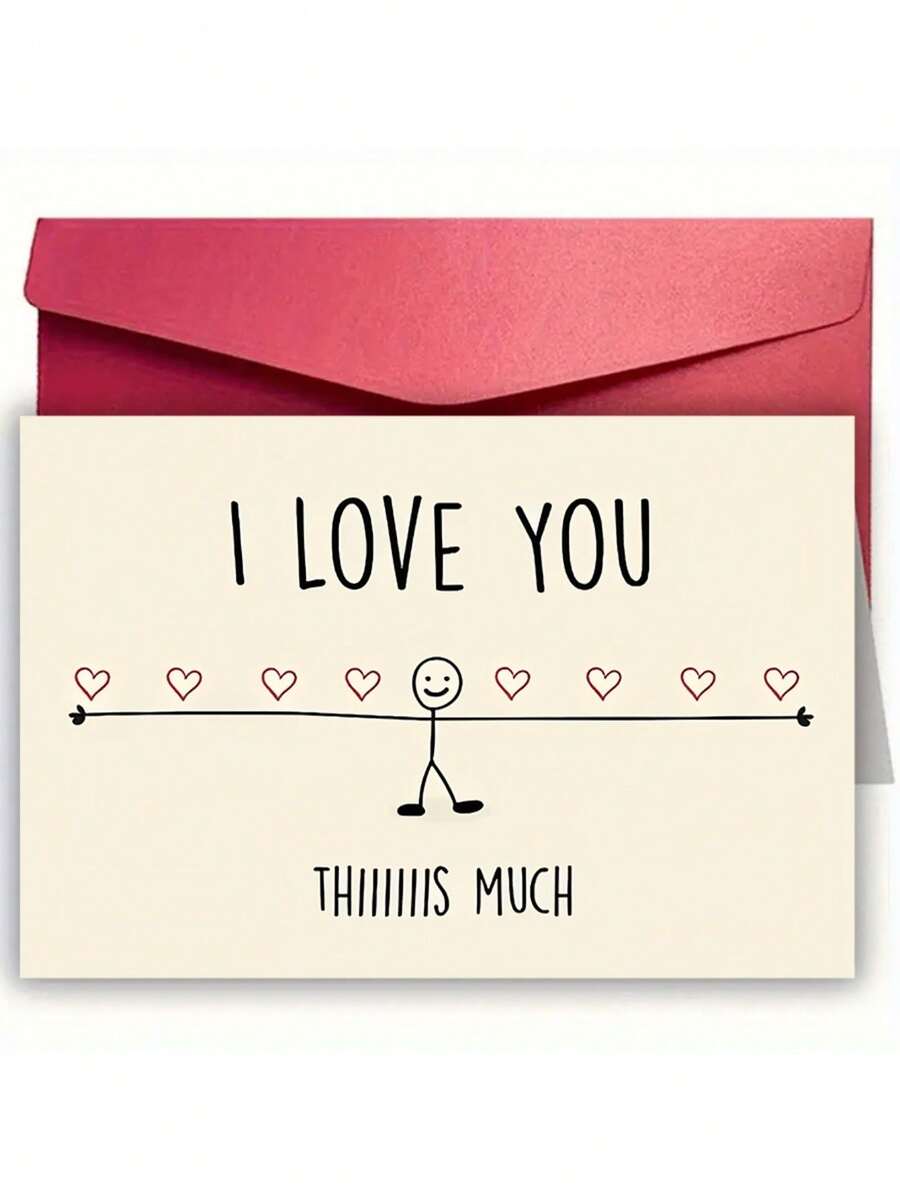 1 Set/4 Sets/6 Sets Sweetest Greeting Card With Envelope - Romantic Anniversary  Birthday Card For Him Or Her  Perfect Gift For Girlfriend, Boyfriend, Wife, Husband - Multicolor - View 1