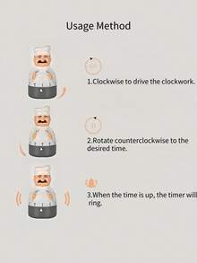 Cirelle 1Pc 60 Minute Countdown Cooking Timer ( Mechanical Alarm Clock )| Kitchen,Dining,Cooking,Restaurant