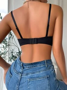 Women's Underwear Simple Underwire Padded Bra (1pc) Lingerie - Black - View 2