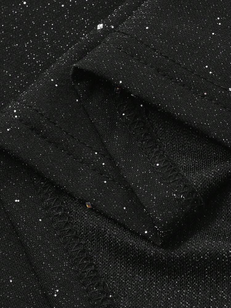 Women's Casual Sequin Embellished A-Line Skirt, Autumn Luxury Winter Women Skirts