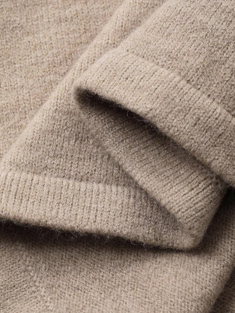 Women's Casual Loose Solid Color V-Neck Sleeveless Sweater Dress Fall/Winter