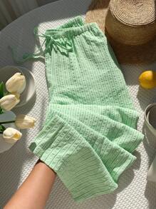 Comfortcana Quần sọc hồng nữ, mùa hè - Màu xanh Bạc hà - Xem 1