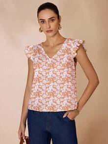 Glamance Whitebread Camisa casual sin mangas con estampado de estilo campestre para mujer, adecuada para verano y otoño (Ropa de marca de artista) - Multicolor - Ver 5