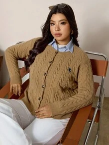 Comfylo 大尺碼女款秋冬黑色半高領修身T恤，刷毛內裡外出穿搭工作襯衫，女款秋冬服飾，萬聖節造型，老錢風女款冬季T恤 - 棕色 - 查看 4