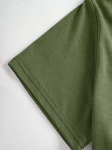 INAWLY Mother's Day Chicken Pattern Shirt, Comfortable Color Women's Chicken T-Shirt, Fun Farmer Farm Shirt - Army Green - View 3