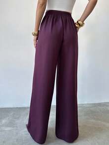Firerie Pantalon ample plissé à jambes larges pour femmes