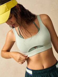 VARSIVA 女士撞色吊带休闲健身跑步运动文胸 - 彩色 - 查看 9