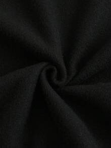 SHEIN CURVE+ Plus Size Fashionable Minimalist 3 Pieces Set, Versatile For Autumn/Winter, Sweatshirt Fall - Black - View 10