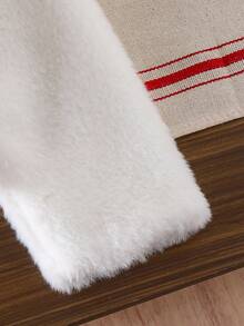 Souflis Souflis Toddler Girls' Cute White Bow Plush Long Sleeve Comfortable Autumn/Winter Jacket Fancy Baby Girl Clothes Fall