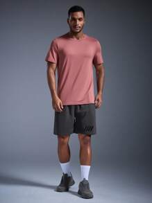 DRIFTMERE 5Pcs/Set Men's Casual Solid Color Slim Fit Round Neck Short Sleeve T-Shirts, Summer Tee, Gym Spring To Summer, Men Quick Dry And Seamless T-Shirt, For Gym And Fitness, Athleisure Style, Sporty Fashion - Multicolor - View 10