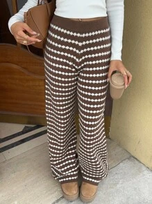 Sunnyshic 女士时尚条纹宽松休闲裤 - 彩色 - 查看 7