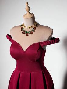 Grovea Abito sexy taglie forti con spalle scoperte e schiena aperta