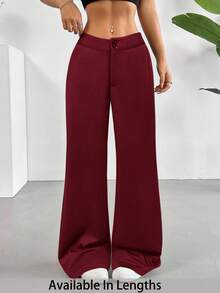 SHEIN Tall CURVE Plus Size Solid Color Loose Low Waist Casual Versatile Women Pants