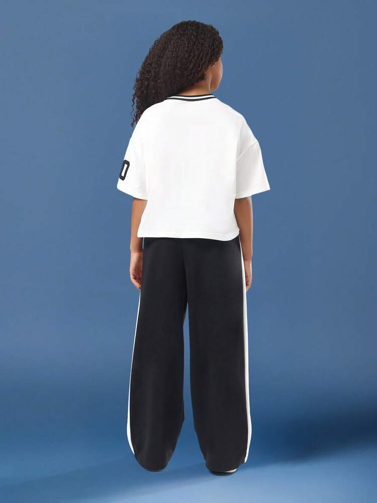 Oversized T-Shirt With Wide Leg Sweatpants Set