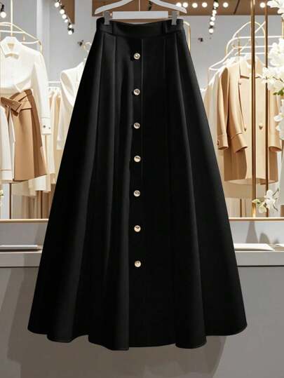 Franclia 简约浪漫优雅法式休闲百搭女式半身裙 白色毕业裙 夏季服装 休闲装扮 春季大学校园服装 秋季女装