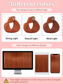 7片装，含20个夹子，直发夹式接发，100%真人发，33号姜黄色，14-22英寸，115克，双层缝制，隐形夹式接发，Remy天然真人发，适合女性和女孩日常使用。