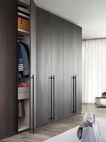 4pcs Kitchen Handle Stainless Steel T Bar Door Pull 76mm 96mm Cabinet Knobs And Handles Black Furniture Handle - Multicolor - View 8