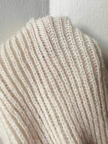 SHEIN Unity Sexy Versatile Open Back Bow Knit Sweater Dress Fall Winter Cloth For Women - Apricot - View 8