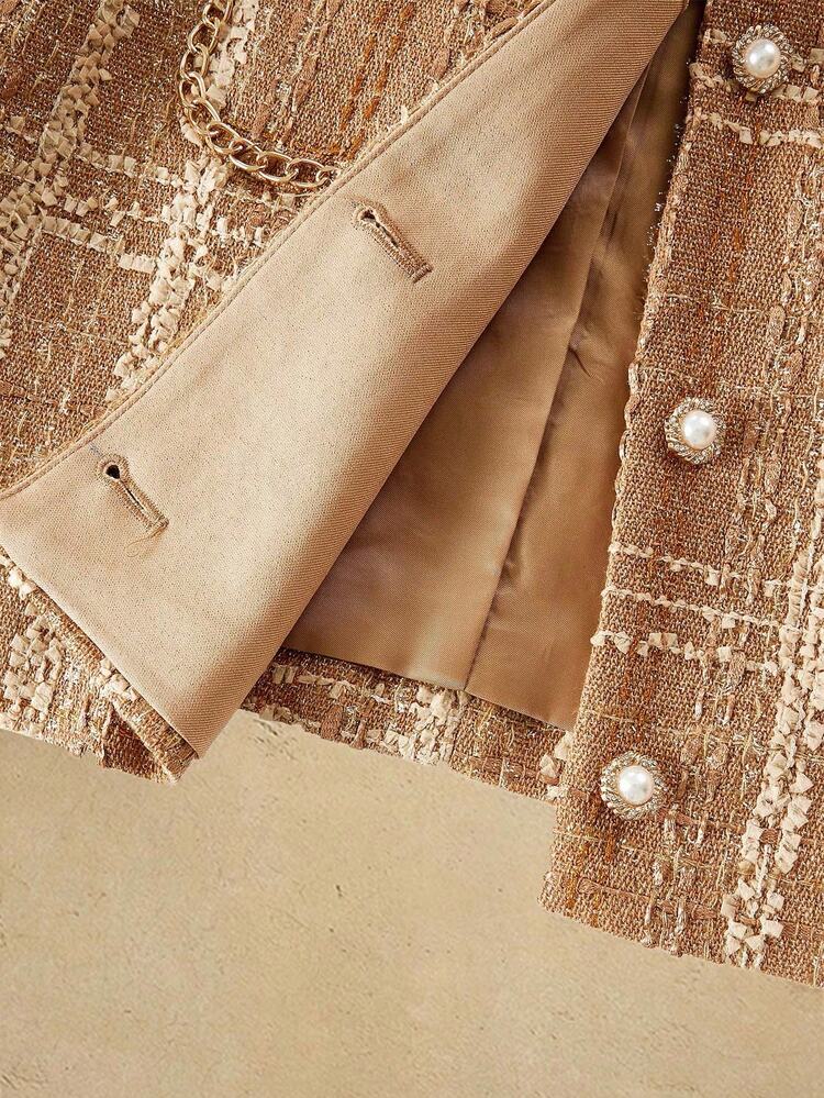 TWEED BUTTON UP COAT