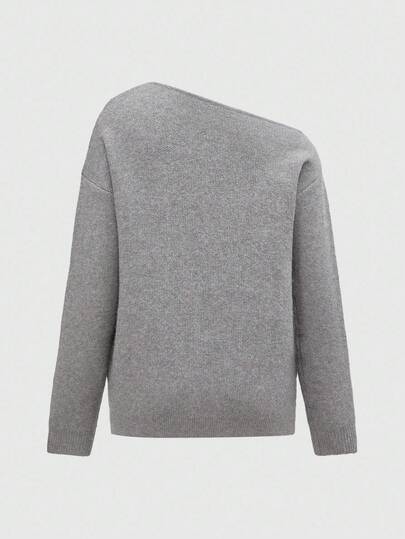 Grunge Punk Pull ample à manches longues, motif de vigne vintage punk dystopique Y2K, épaule asymétrique