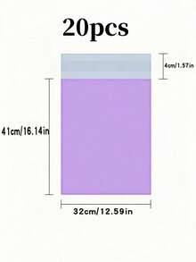10/20/50/100PCS 浅紫色粉色包装袋多用途防水邮寄袋适用于办公室衣物收纳运输搬家包装旅行整理可重复使用加厚新材料时尚物流快递袋可定制批量批发存储解决方案礼品包装节日季 - 淡紫色 - 查看 10