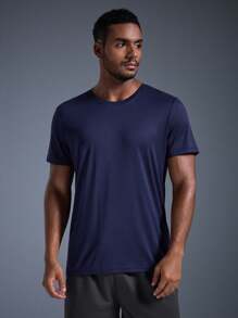 DRIFTMERE 5Pcs/Set Men's Casual Solid Color Slim Fit Round Neck Short Sleeve T-Shirts, Summer Tee, Gym Spring To Summer, Men Quick Dry And Seamless T-Shirt, For Gym And Fitness, Athleisure Style, Sporty Fashion - Multicolor - View 8